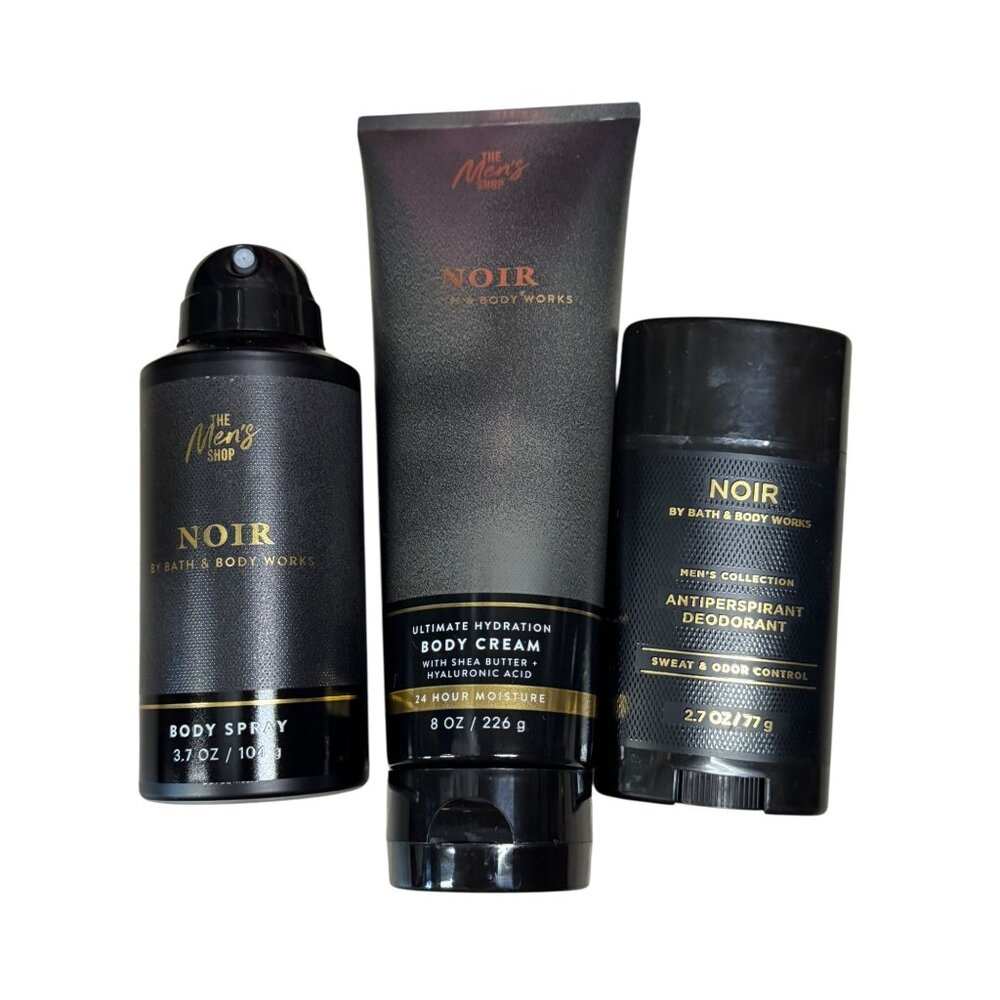 Bath & Body Works 3 Piece Noir Mens Collection‎ New